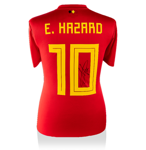 Camiseta firmada por Eden Hazard Belgica 2018 – Cracks Memorabilia