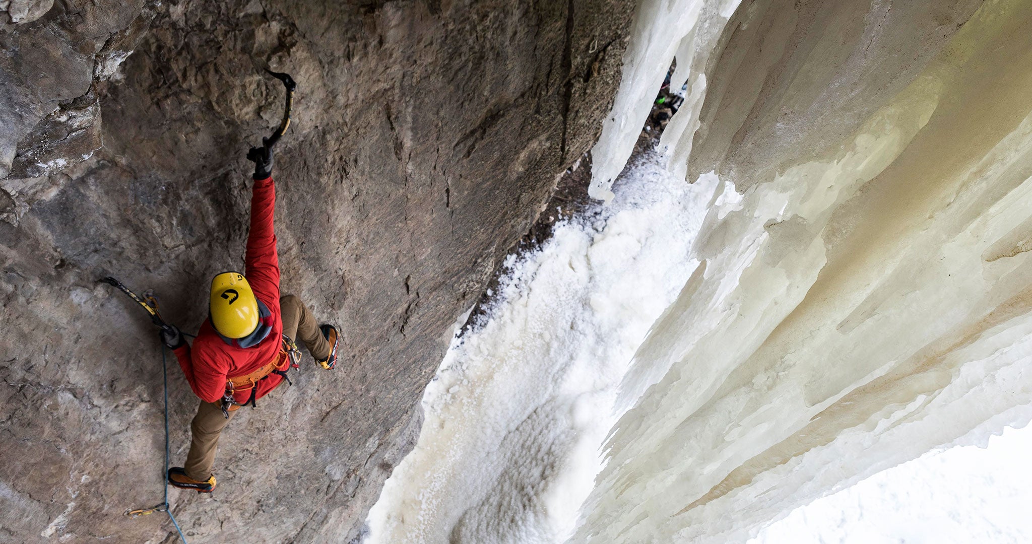 Aaron Mulkey ice climbing