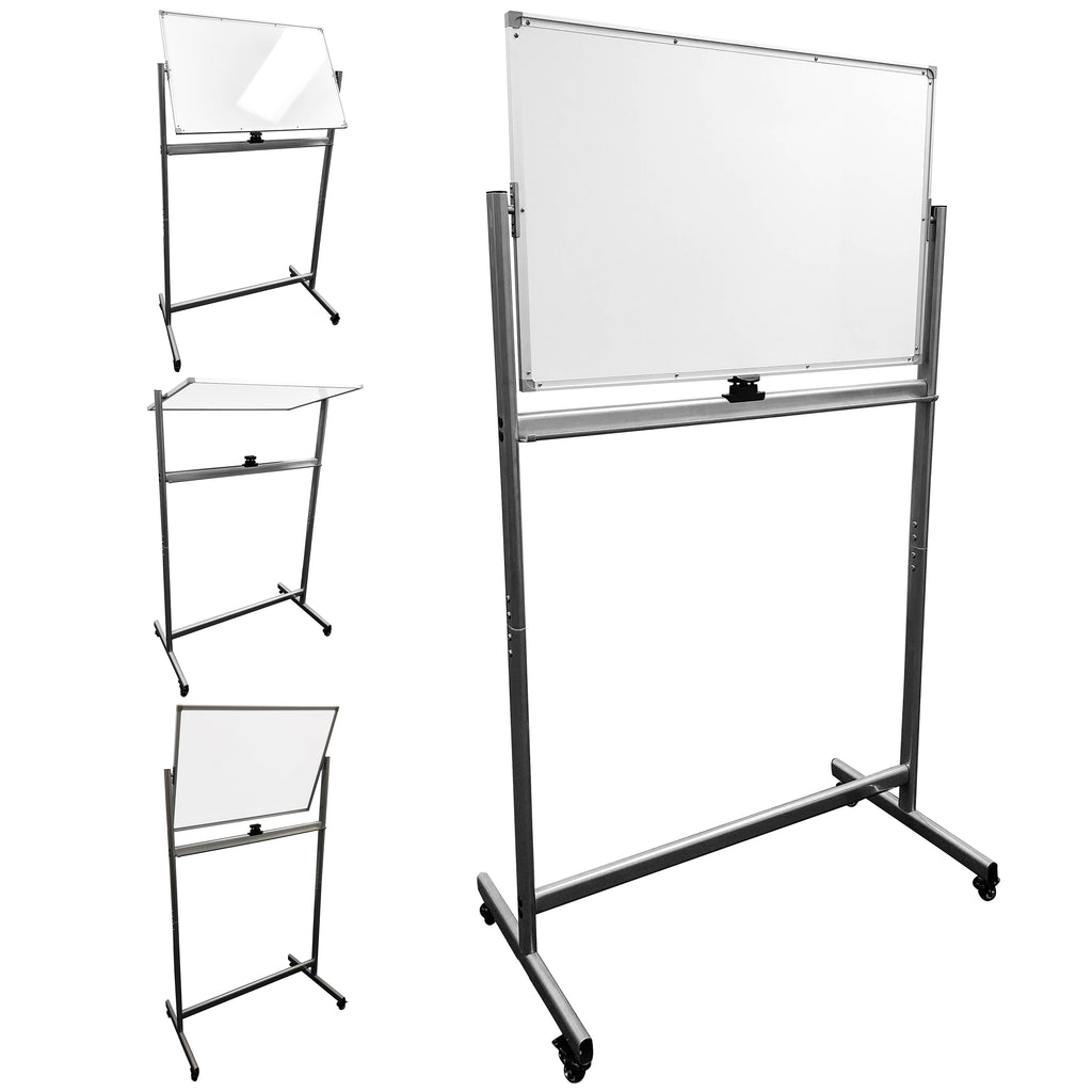 Oline Mobile Double Sided Rolling Adjustable Dry Erase Magnetic White Board