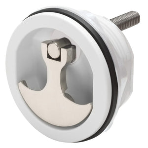 Whitecap Compression Handle Nylon Stainless/White Non Locking #6230WC