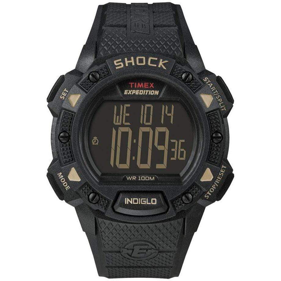 Timex Expedition Shock Resist Cat Black Resin Strap Watch #T49896