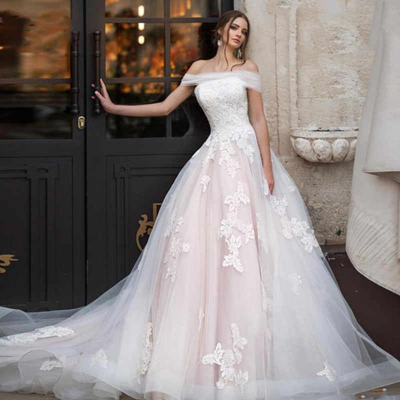 pink fairytale wedding dresses