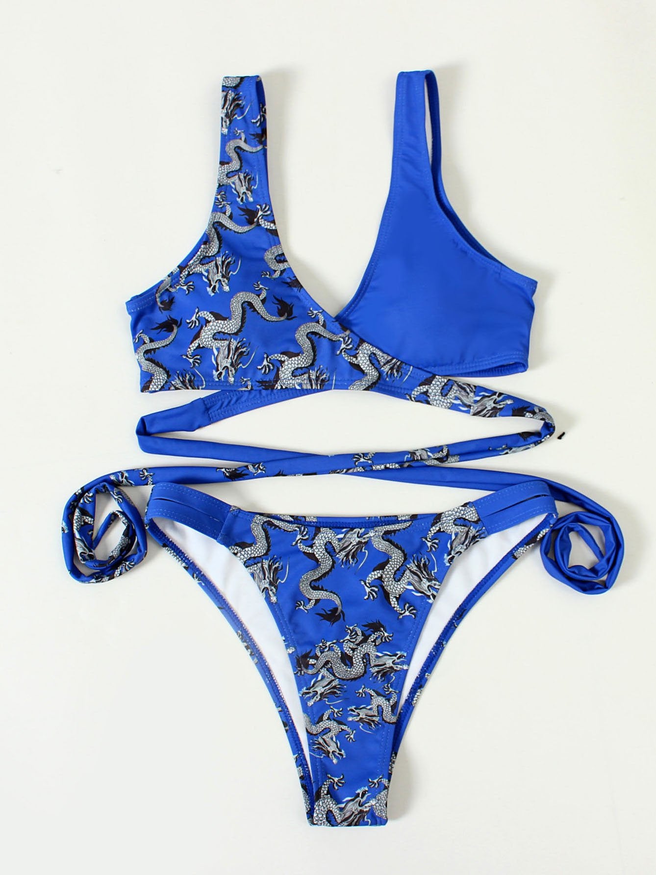 Low Cut Print Two Piece Bikini Set For Women – Bella Fancy Dresses US