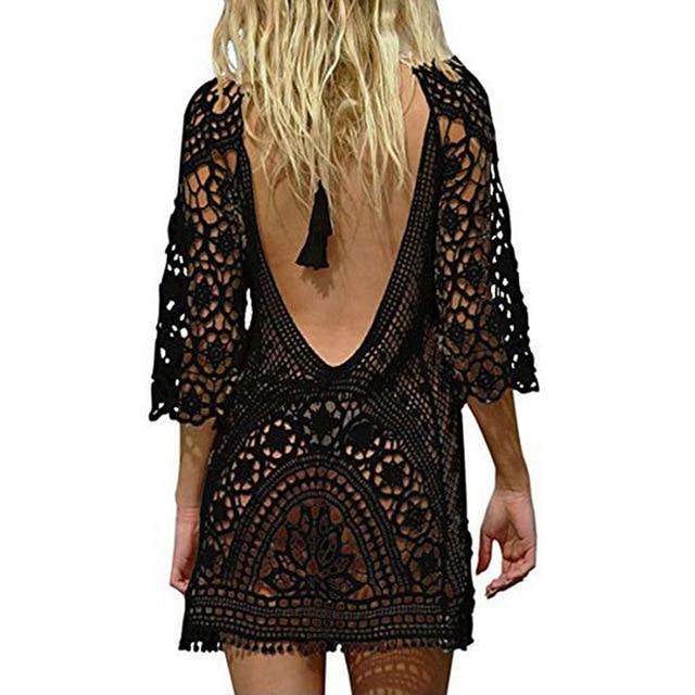 Sexy Women’s Bathing Suit Cover Up Crochet Lace Bikini Bathing Suit Sw ...