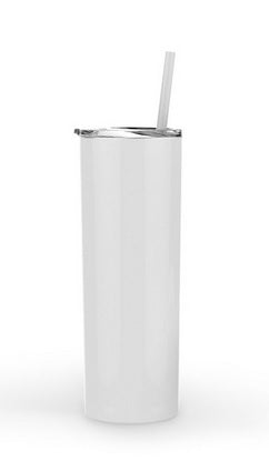 Download Steel Skinny Tumbler - 20 Ounce Powder Coated Stainless ...