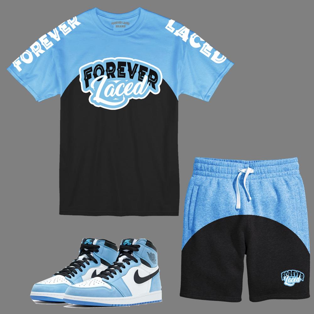 university blue jordan 1 shorts