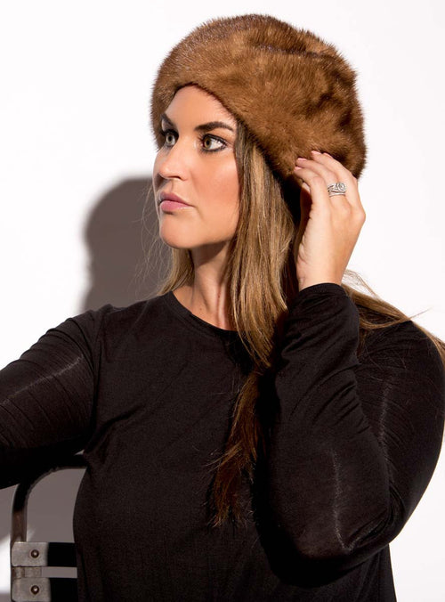 fur beret hat