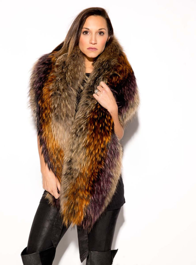 raccoon fur collar