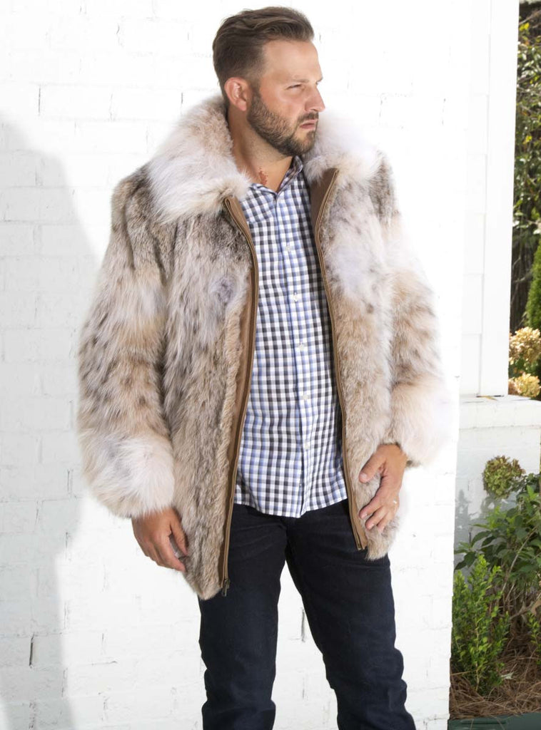 Coyote Faux Fur Jacket With Oversize Hood, Man Beige Fake Fur Jacket,  Burner Coat -  Canada