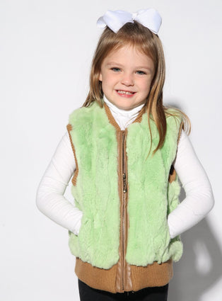 kids fur vests