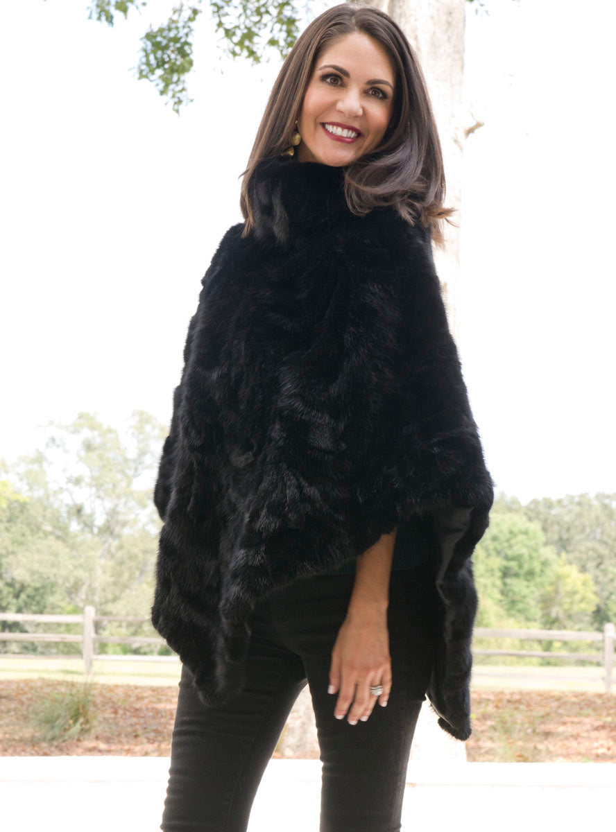 Women's Mink Fur Poncho | Henig Furs