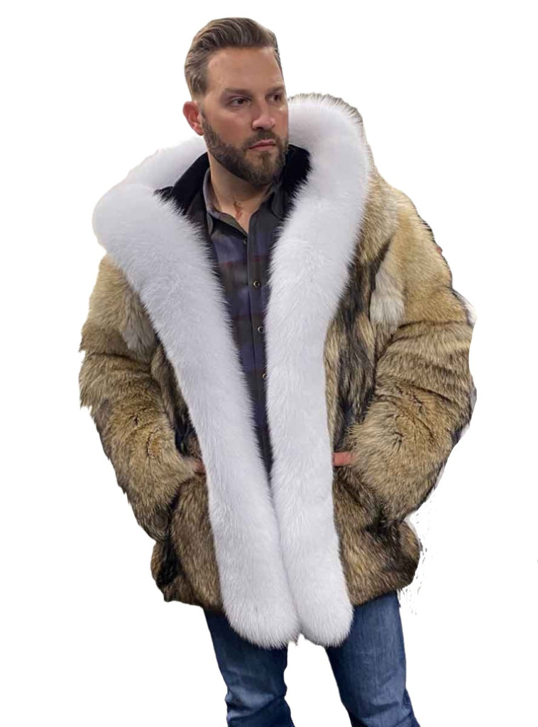 USA Made Men's Chinchilla Fur Jacket