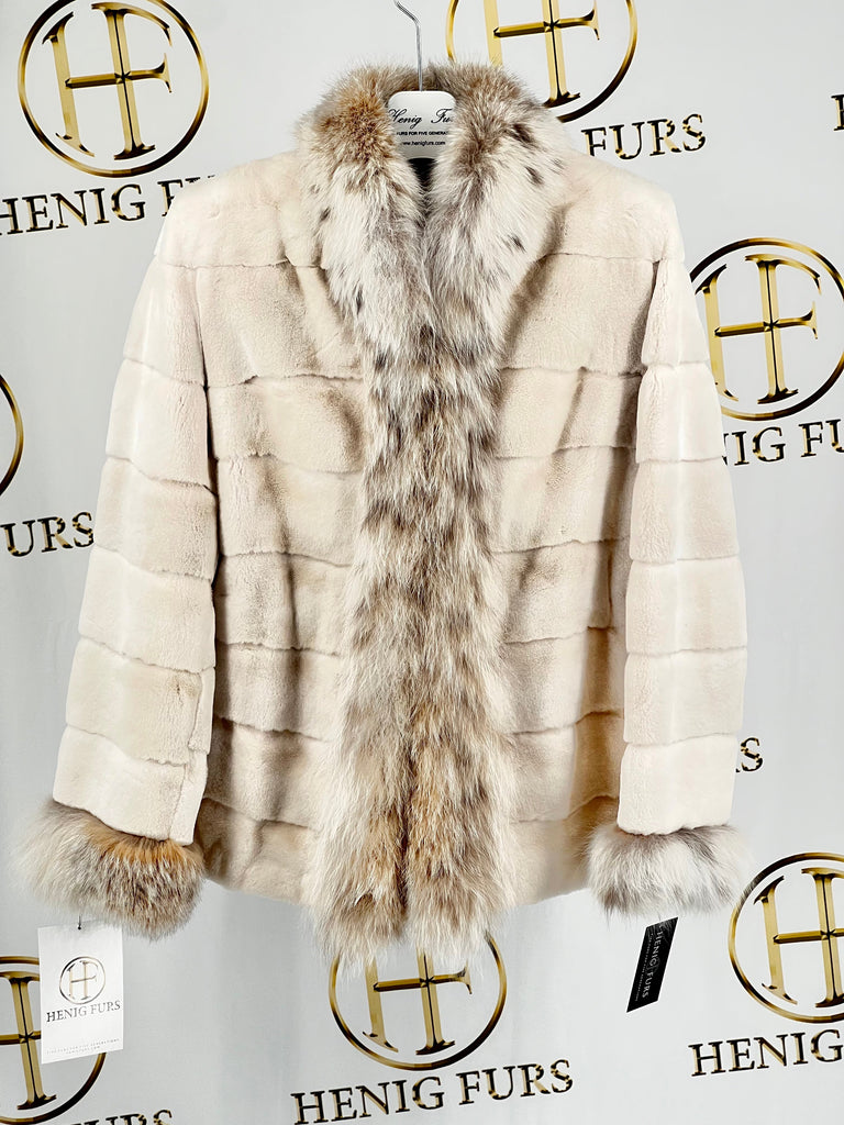 Henig Furs Men's Beaver Fur Jacket 4X / Add Hood