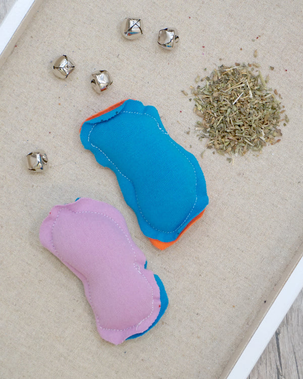 Organic Bean Catnip Toys - set of 2