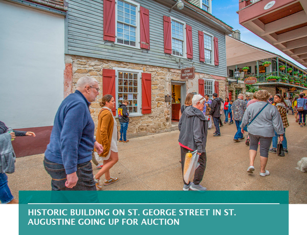 Historic building on St. George Street in St. Augustine going up for auction