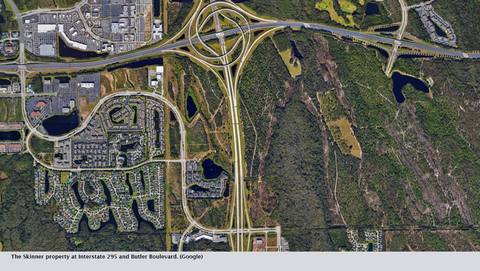 The Skinner property at Interstate 295 and Butler Boulevard. (Google)