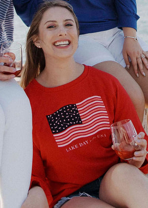 Boathouse Apparel Lake Day in the USA Sweatshirt - Tide & True Boutique