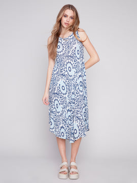 Charlie B Printed Rayon Sleeveless Dress