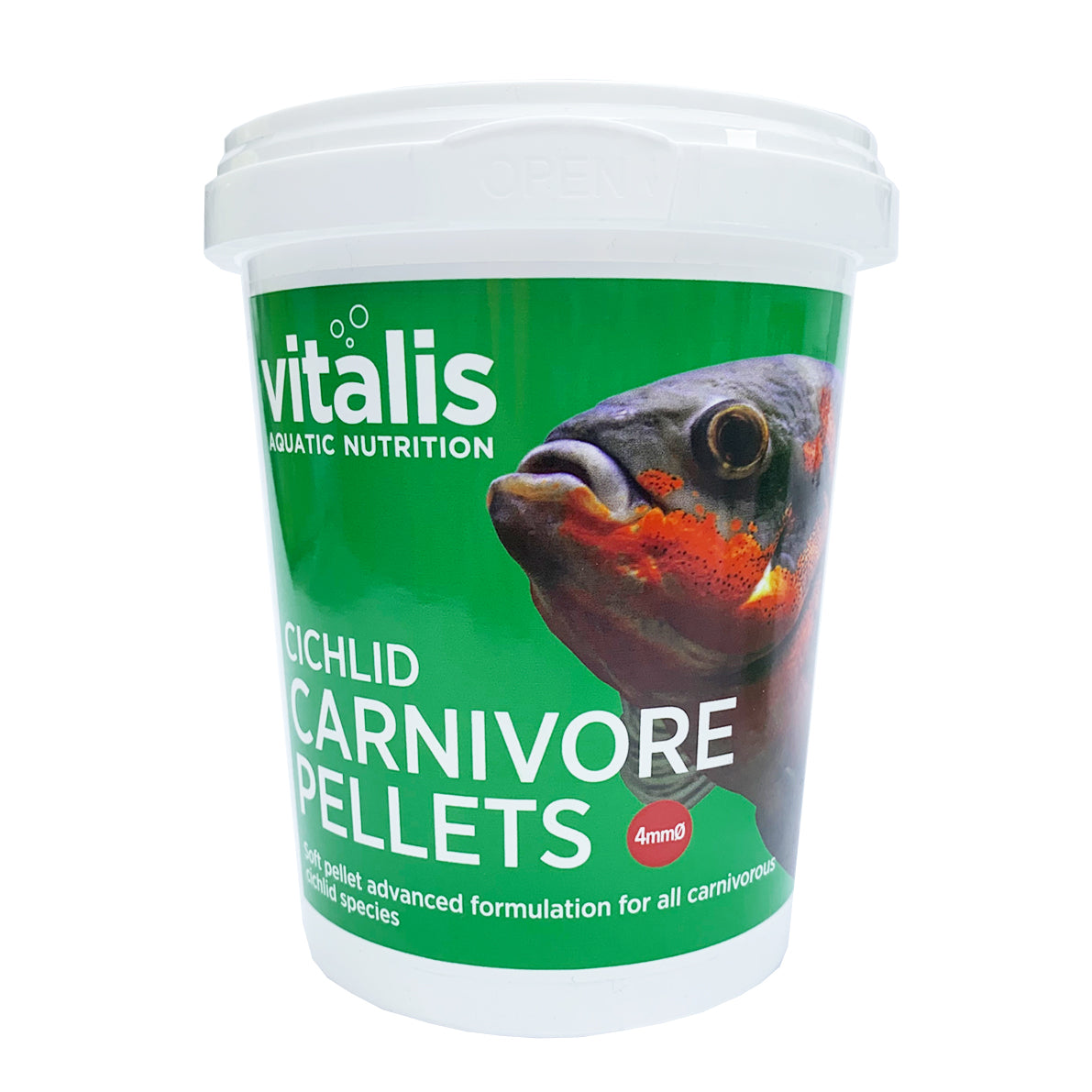 Vitalis Cichlid Carnivore Pellets - 4mm Pellets | Fish Food from Aquacadabra