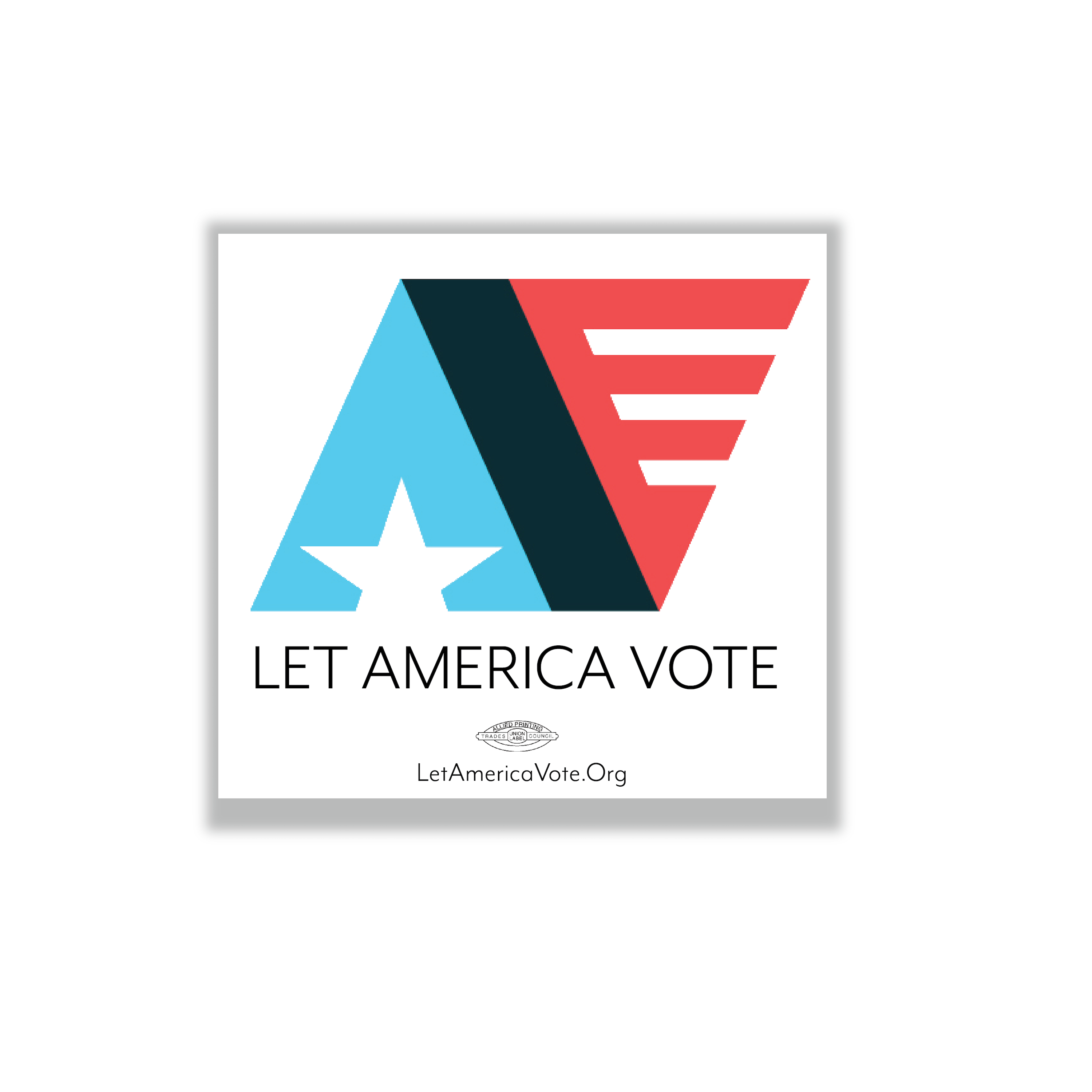 Logo Sticker 2 Pack Let America Vote