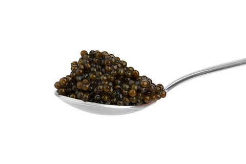 a spoon of caviar