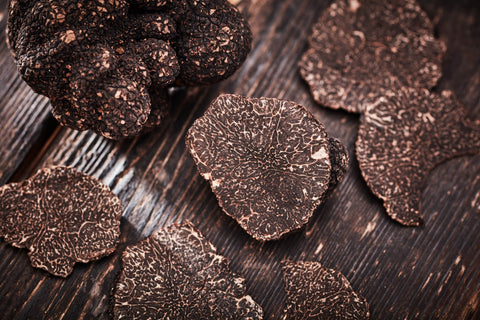 A lot variety of black truffles in the world