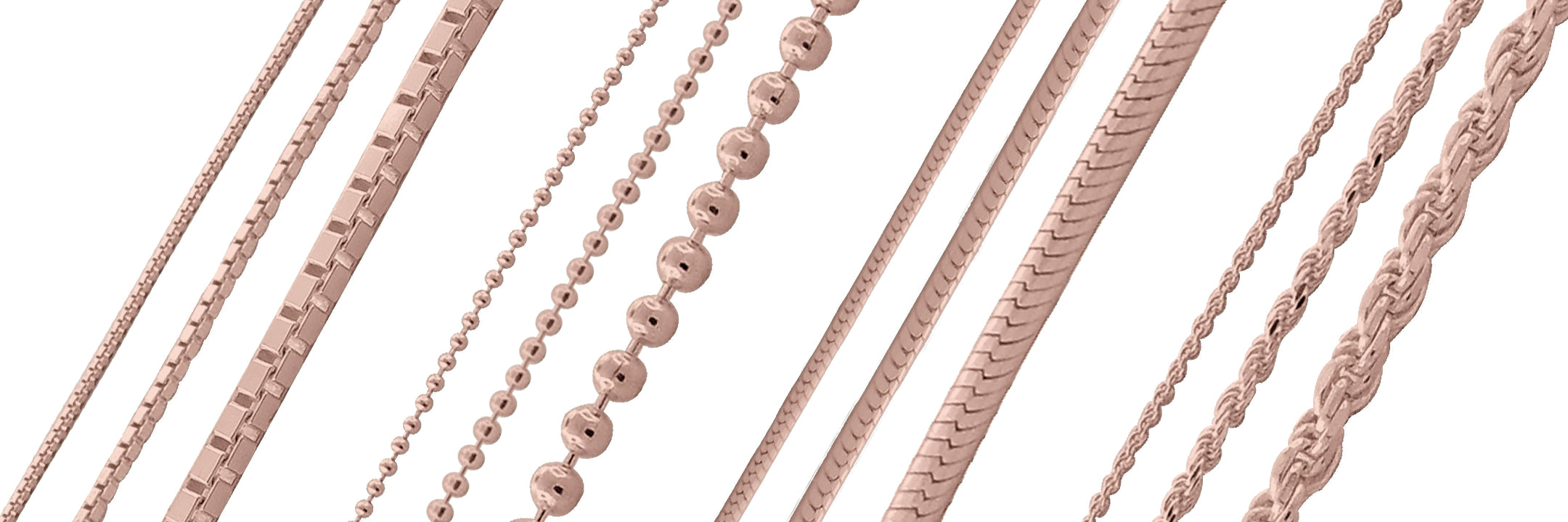 Rose Gold Plated Silver Chains