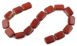 18x25MM Red Stripe Jasper Rectangular Gemstone Beads