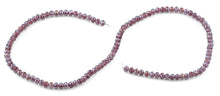 Load image into Gallery viewer, 4mm Purple Faceted Rondelle Crystal Beads
