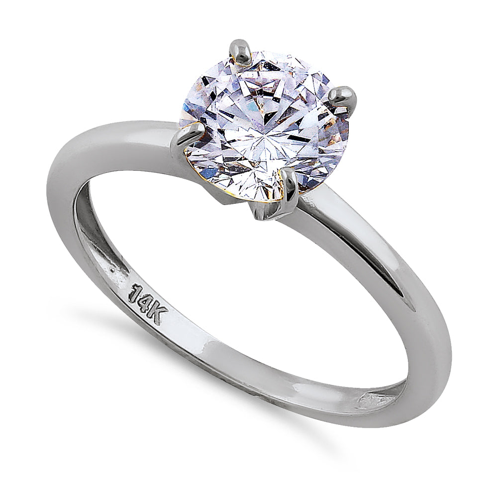 solitaire ring white gold