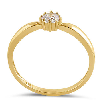 simple 0.5 carat solitaire cz engagement ring