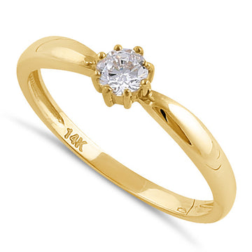 simple 0.5 carat solitaire cz engagement ring