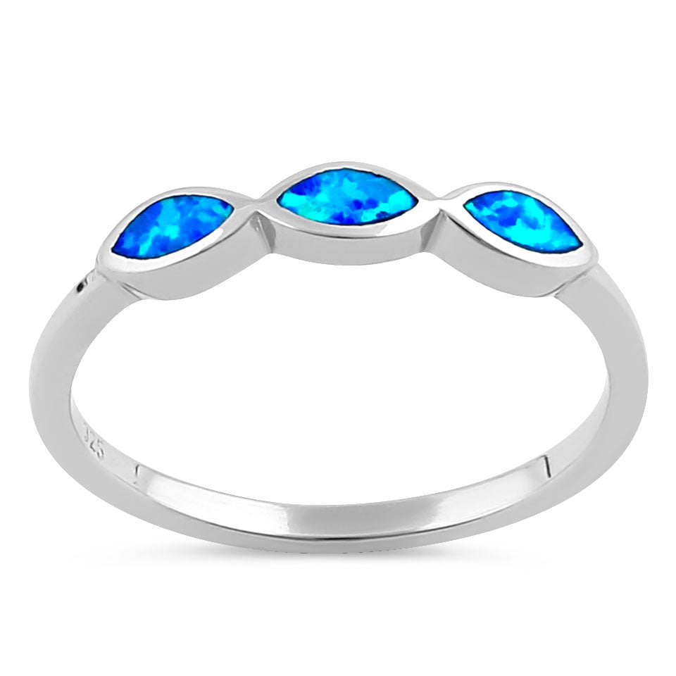 sterling silver blue lab opal eternity band 5mm