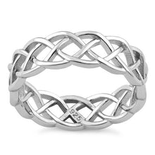 Sterling Silver Celtic Bradied Band Ring