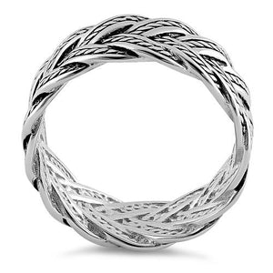 Sterling Silver Deep Woven Ring for Sale - Dreamland Jewelry