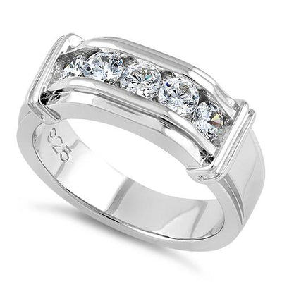 CZ Diamonds Silver Men's Ring