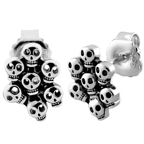 skull stud earrings