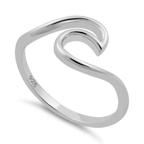 Sterling Silver Ocean Wave Ring