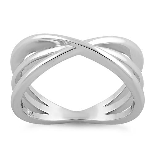 Sterling Silver Triple Overlapping Cage Ring for Sale