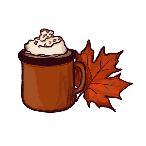 maple coffee drawing