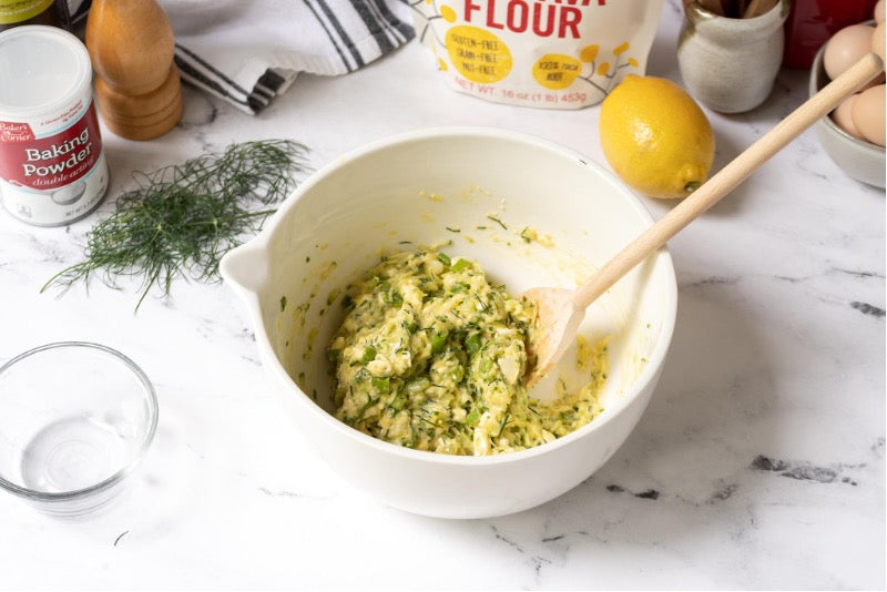 All ingredients have been combined well in a mixing bowl.