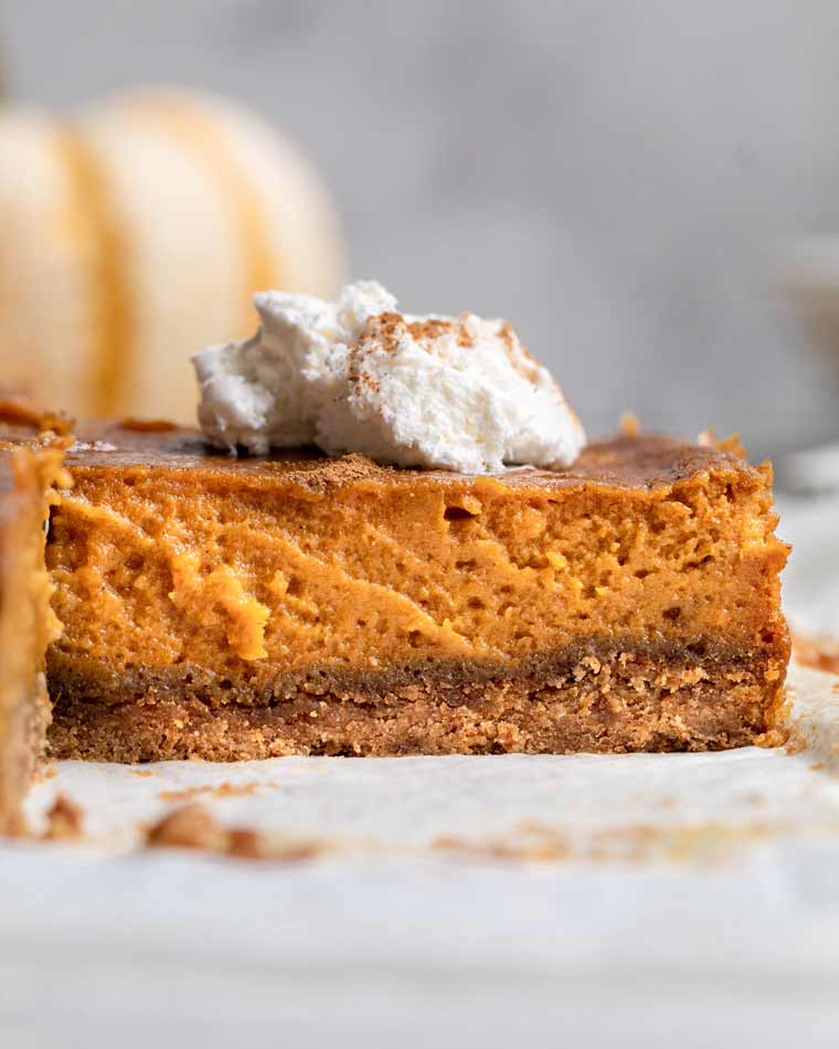 Cassava Flour Gluten-Free Pumpkin Pie Bars