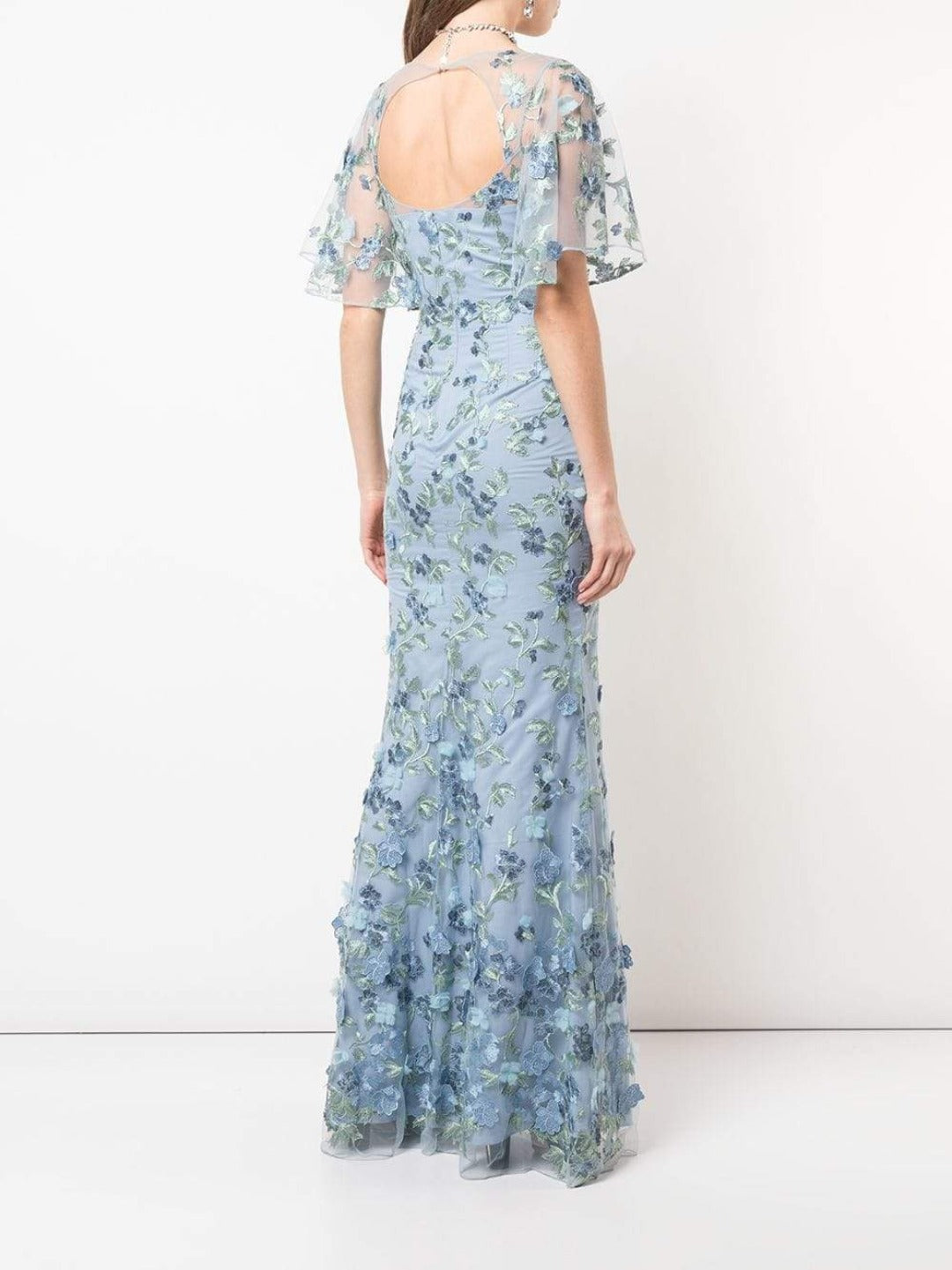 Cap Sleeve Embroidered Tulle Gown – Marchesa