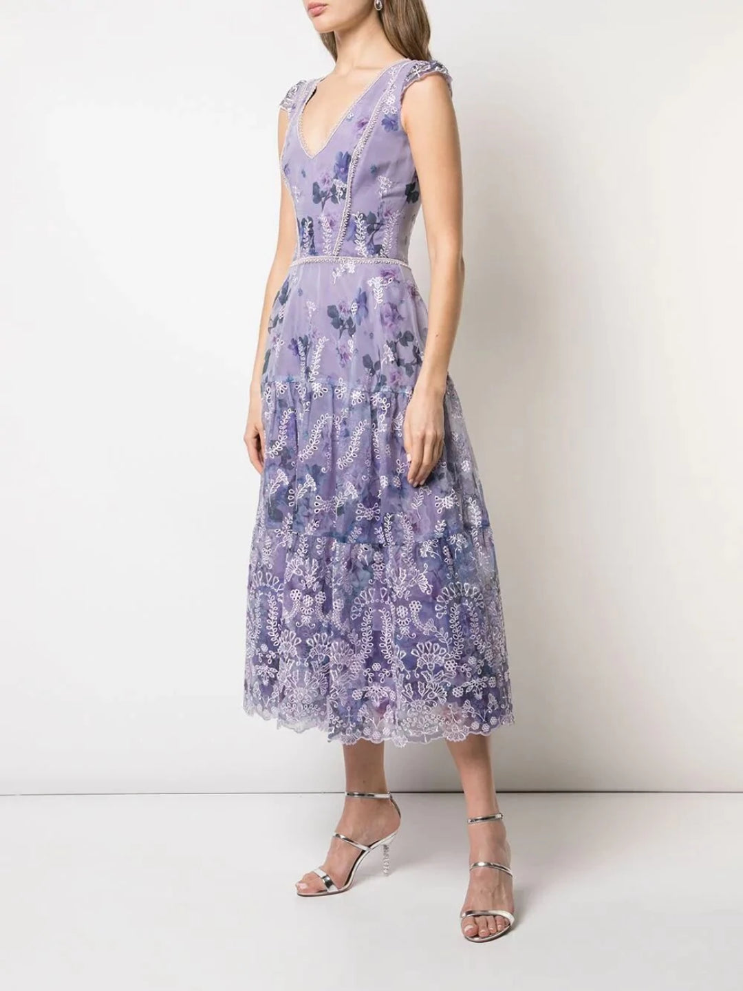 Cap Sleeve Eyelet Cocktail Dress – Marchesa