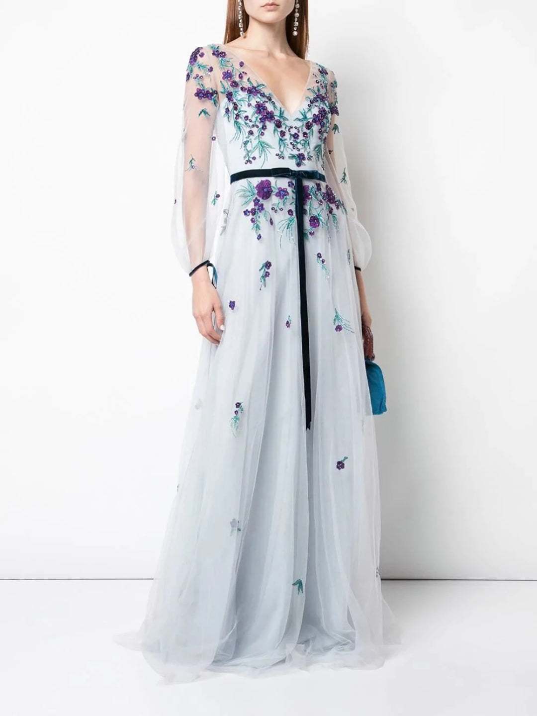 marchesa light blue dress