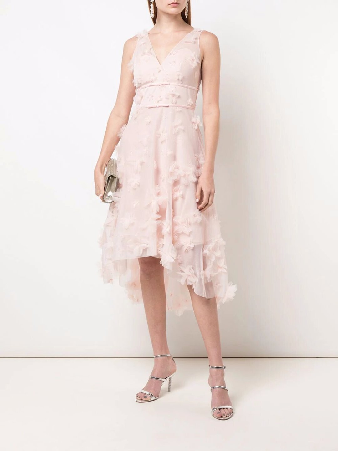 marchesa notte embroidered cocktail dress