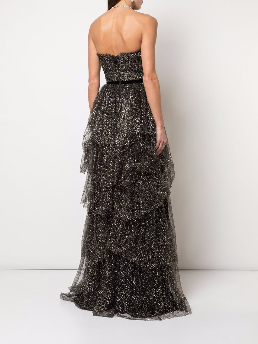 Glitter Tulle Tiered Gown – Marchesa