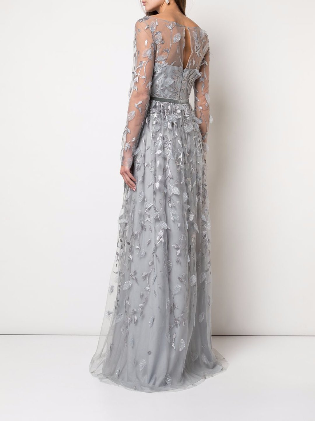 Metallic Leaf Embroidered Gown – Marchesa