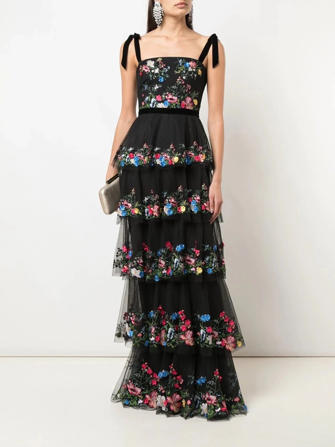 5-Tier 3D Embroidered Tulle Gown – Marchesa