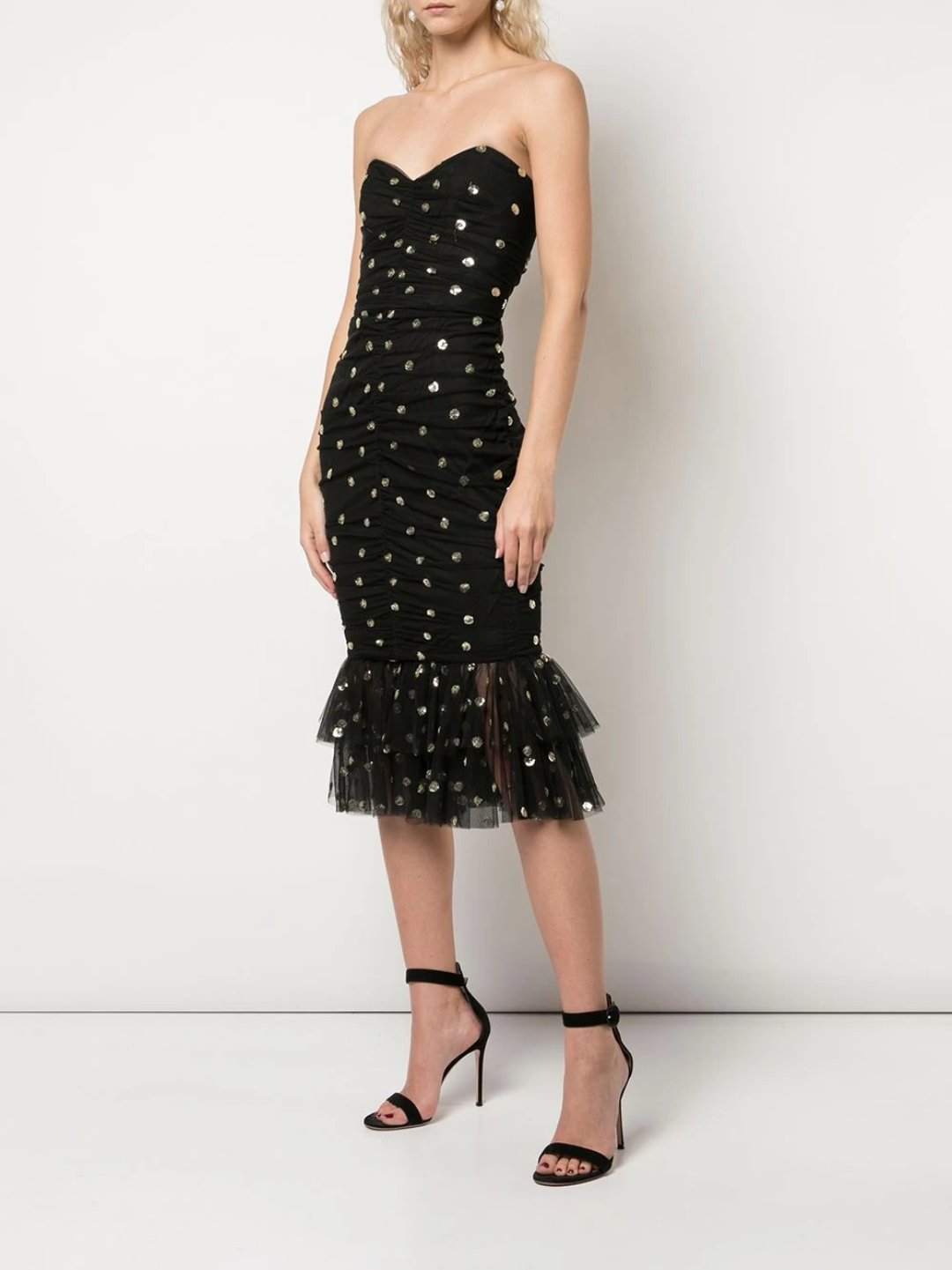 Sequin Dot Tulle Cocktail Dress – Marchesa